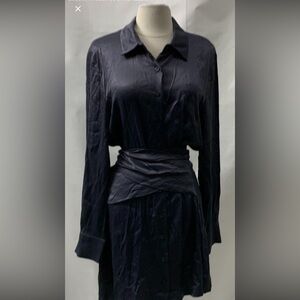 Zara Elegant Navy Women's Mini Wrap Dress